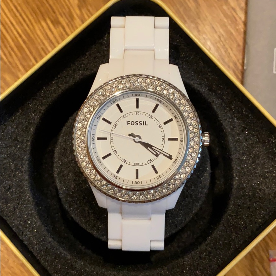 Fossil White Diamonds Watch Fossil White Diamonds Watch